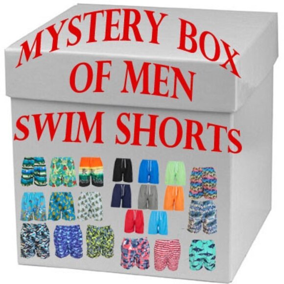 6 Pairs of Assorted Prints and Colors of Men Swimming Trunks, Beach Shorts, NEW - Picture 1 of 1